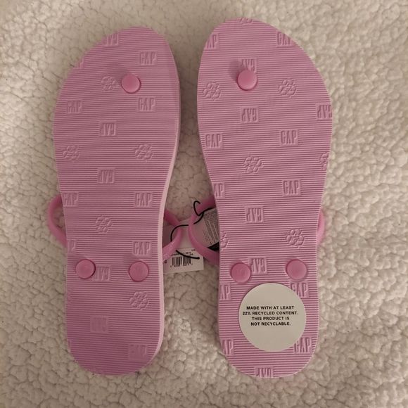 Gap Logo Flip Flops Size 10 Pink - Picture 4 of 5